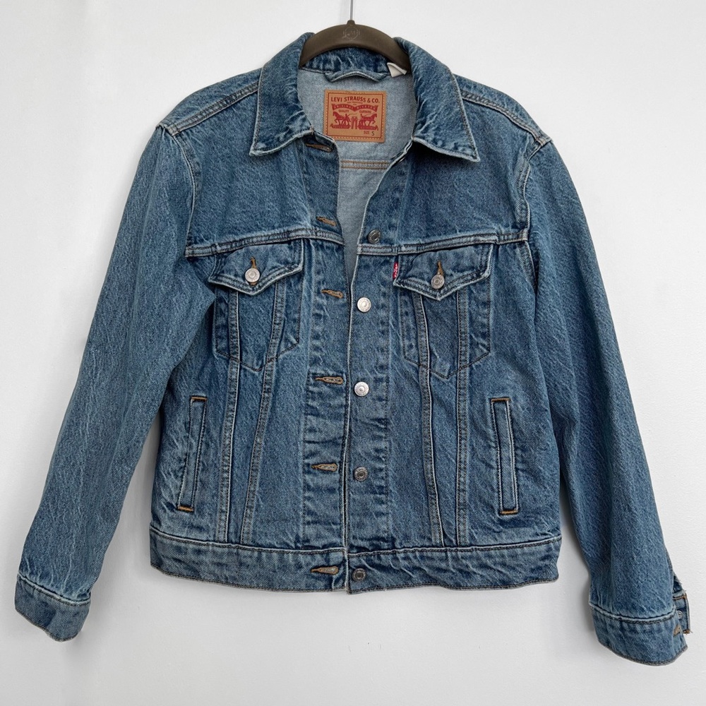 Levi’s Ex-Boyfriend Trucker Denim Jacket - Concrete Indigo